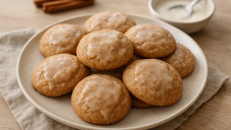 Glazed Sourdough Snickerdoodles