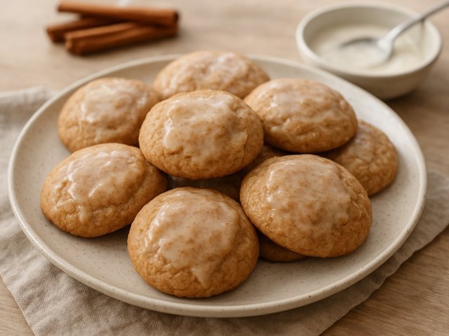 Glazed Sourdough Snickerdoodles
