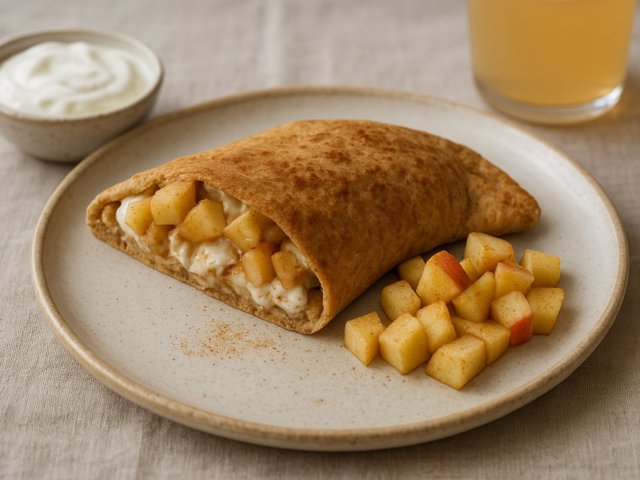 Global Street Food- Apple Pie Protein Breakfast Calzone