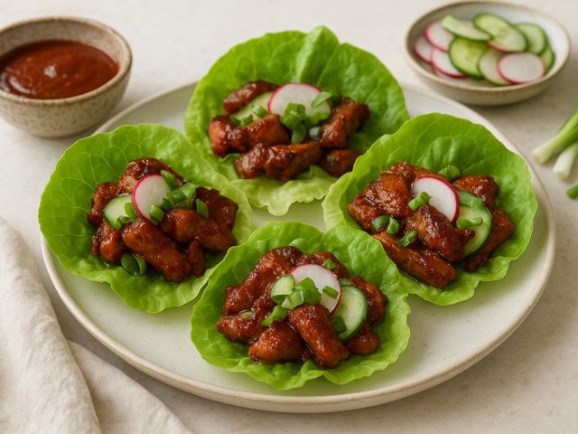 Gochujang Pork Lettuce Wraps