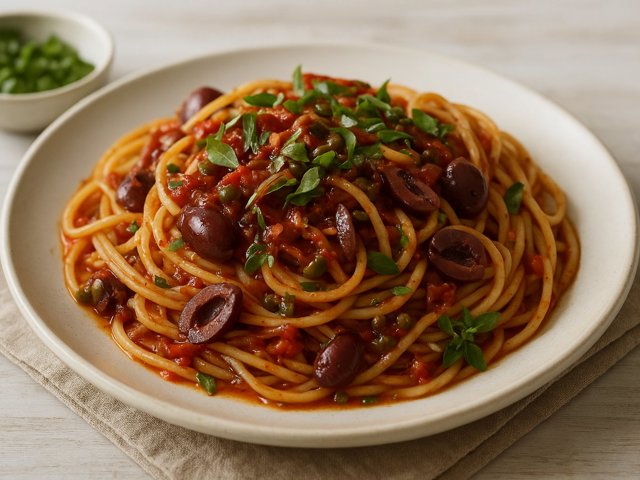 Grandma Maria’s Pasta Puttanesca (Pasta À LA Whore)