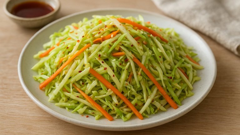 Green Cabbage And Kohlrabi Slaw