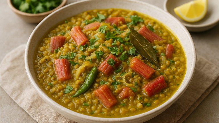 Green DAHL WITH Rhubarb AND Ginger