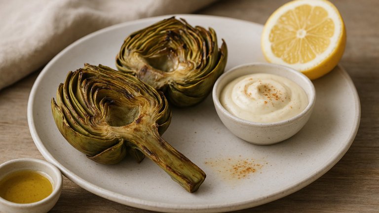Grilled Artichokes WITH Aioli