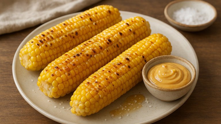 Grilled CORN WITH Smoked Honey Butter