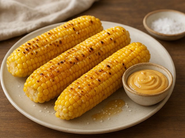 Grilled CORN WITH Smoked Honey Butter