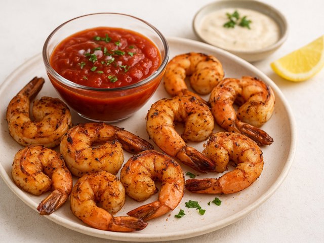 Grilled Creole Shrimp Cocktails