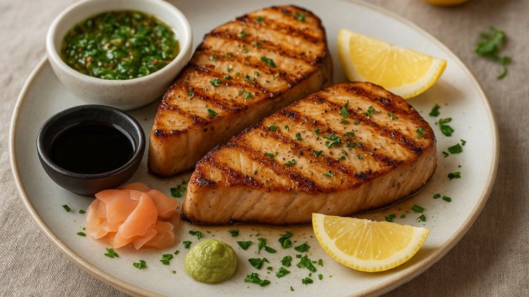 Grilled Fish Steaks