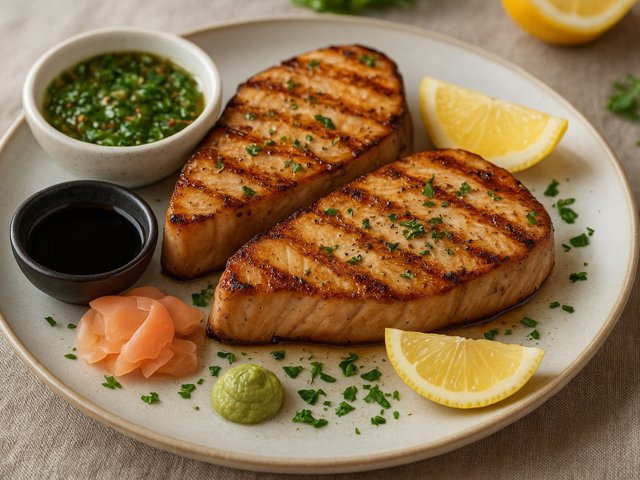 Grilled Fish Steaks