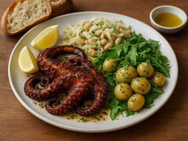 Grilled Marinated Octopus