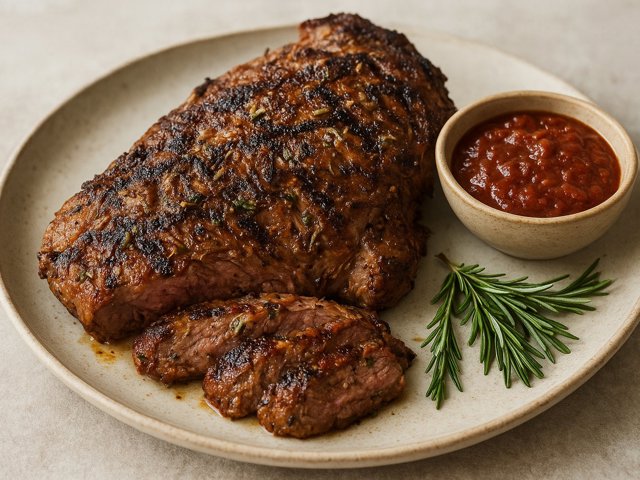Grilled Or Broiled Butterflied Leg Of Lamb