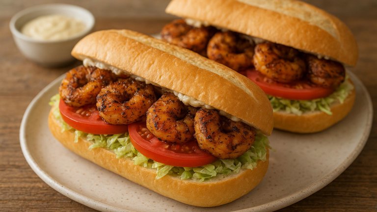 Grilled Shrimp Po’boys