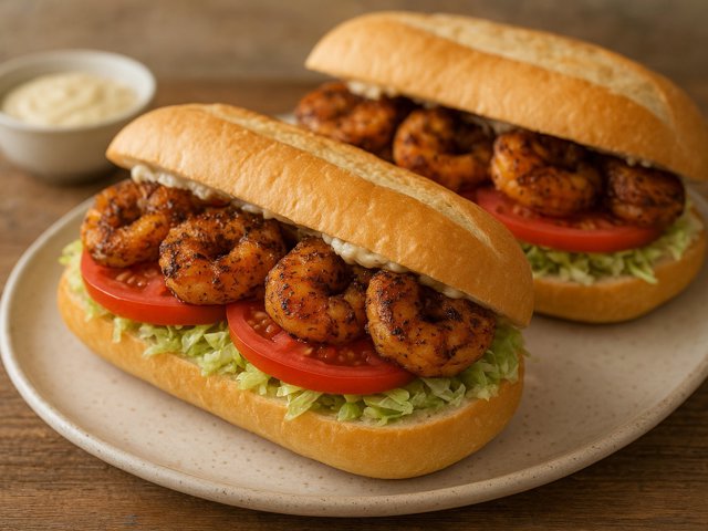 Grilled Shrimp Po’boys