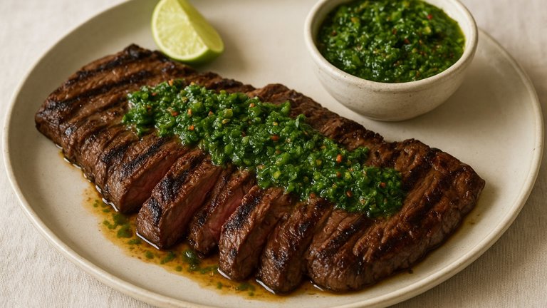 Grilled Steak With Chimichurri