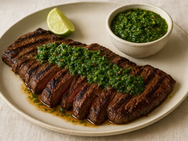 Grilled Steak With Chimichurri
