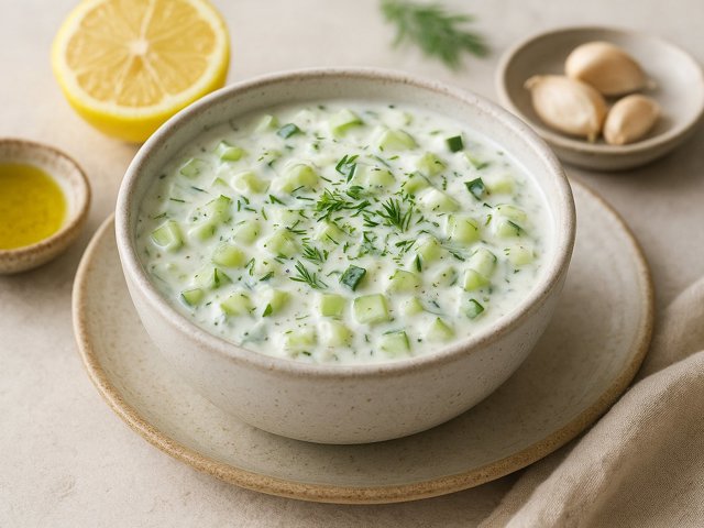 Gyros or Greek Tzatziki Sauce