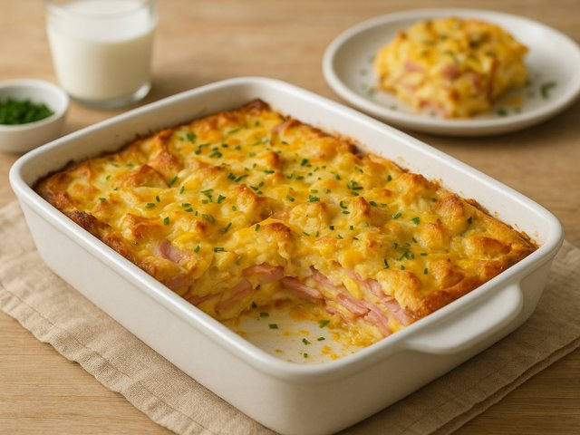 Ham & Cheese Overnight Casserole