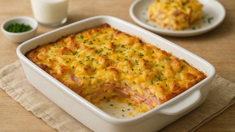 Ham & Cheese Overnight Casserole