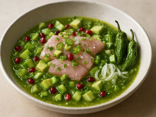 Hamachi Crudo WITH Aguachile Verde