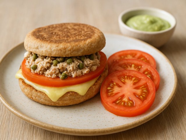 Havarti Tuna Melt With Sliced Tomato