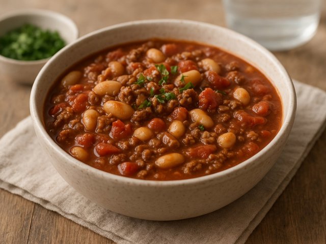 Hearty Bean & Beef Chili