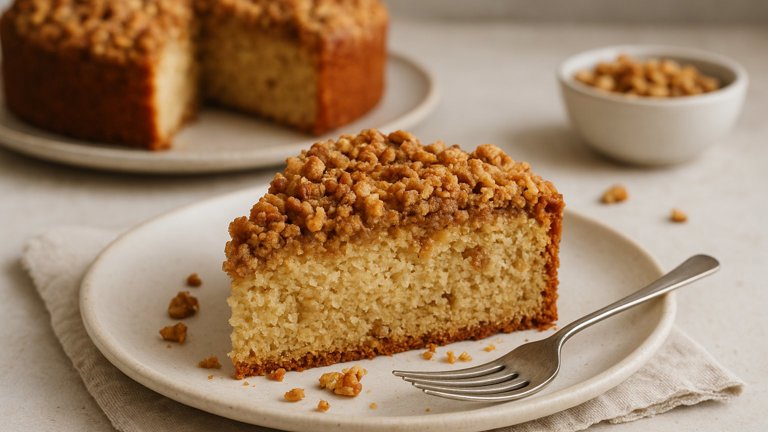 High-Altitude Sour Cream Streusel Coffee Cake