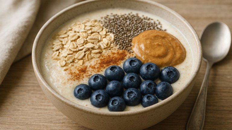 High-Protein Blueberry Cheesecake Power Bowl