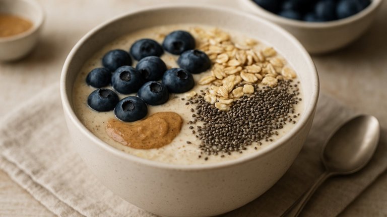 High-Protein Blueberry Cheesecake Power Bowl