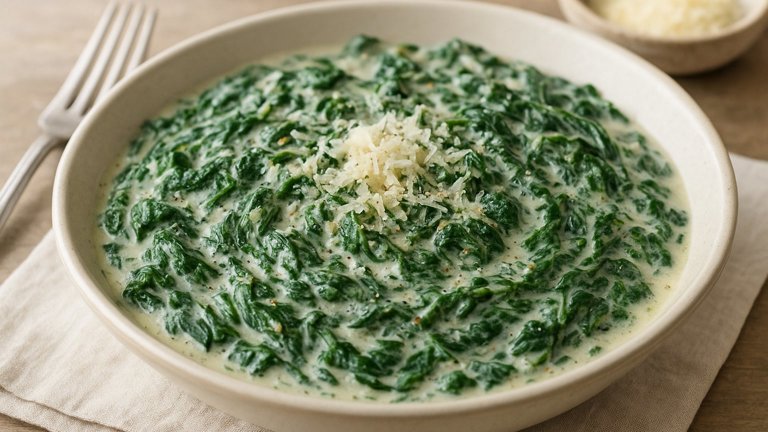 Holiday Creamed Spinach WITH Parmesan