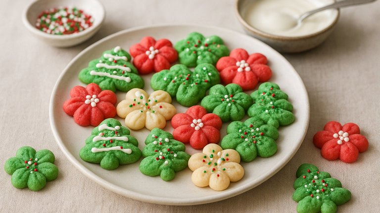 Holiday Spritz Cookies