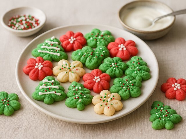 Holiday Spritz Cookies