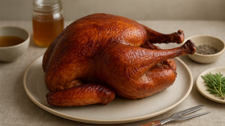 Honey Brined Smoked Turkey
