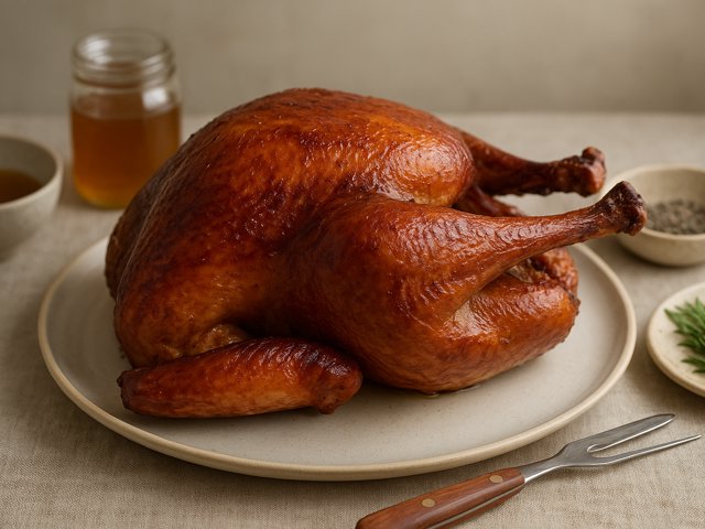 Honey Brined Smoked Turkey