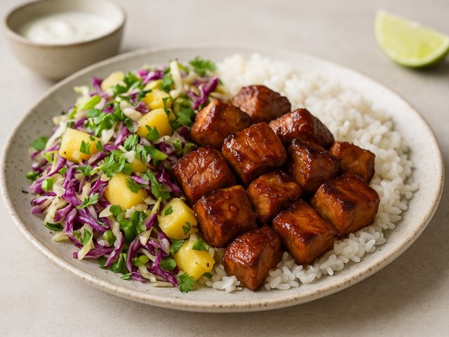 Honey-Lime Pork With Pineapple Slaw