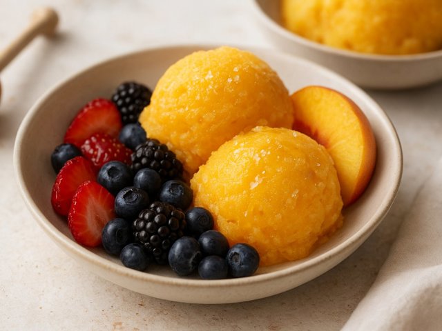 Honey-Peach Margarita Sorbet