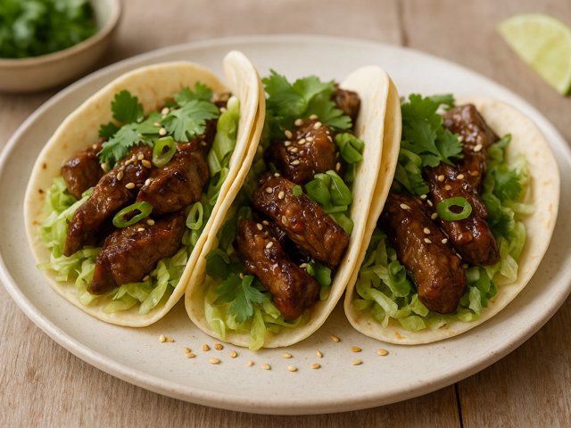 Honey-Soy Steak Tacos