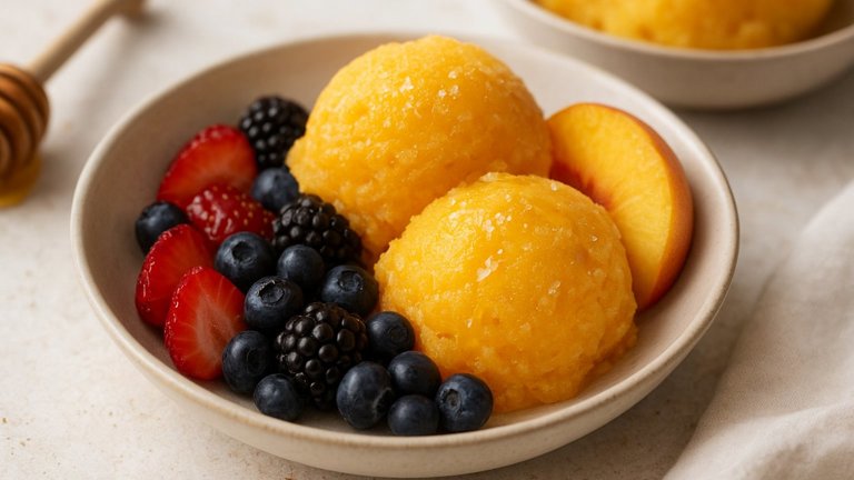 Honey-Peach Margarita Sorbet