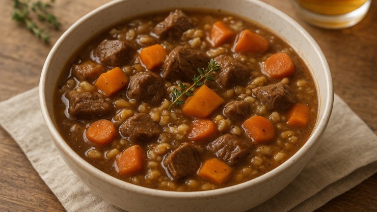 Instant Pot Beef and Barley Stew