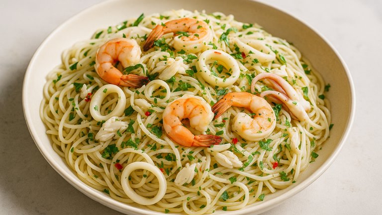 Italian Seafood-Salad Pasta Salad With Vietnamese Noodles Recipe