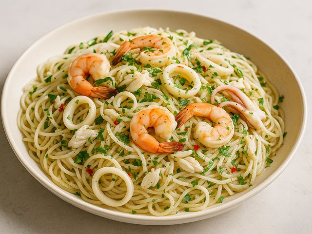 Italian Seafood-Salad Pasta Salad With Vietnamese Noodles Recipe