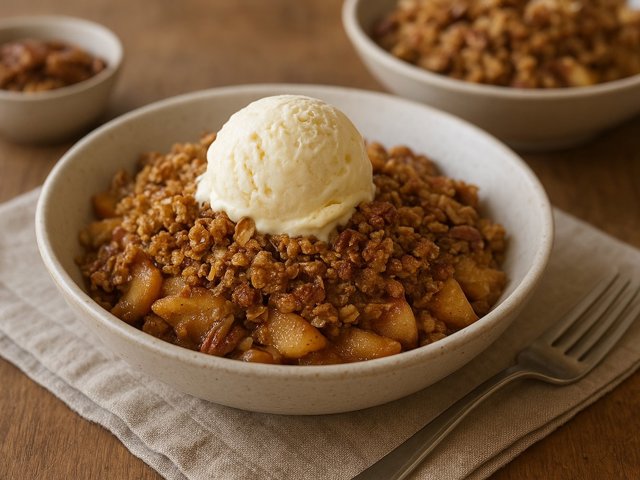 Jannie’s Toasted Pecan–apple Crisp