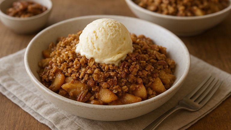 Jannie’s Toasted Pecan–apple Crisp