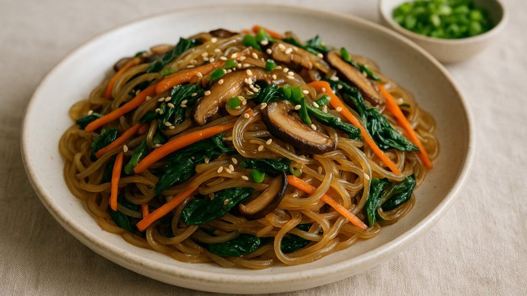 Japchae (Korean Sweet Potato Noodles)
