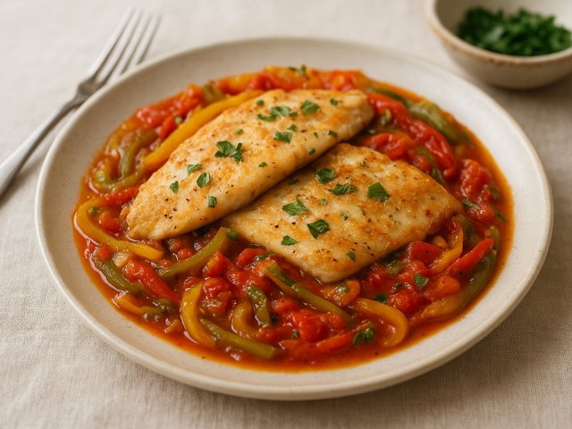 JOHN DORY With Stewed Peppers
