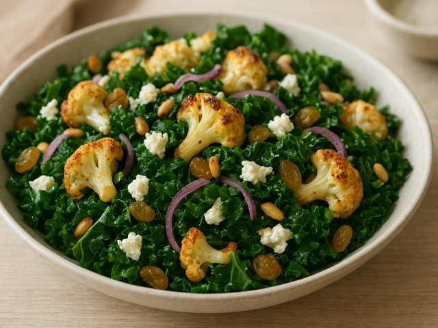 Kale And Roasted Cauliflower Salad
