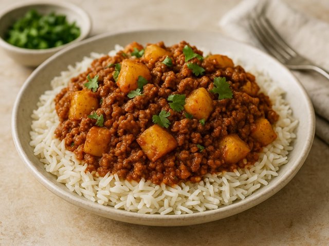 Keema Alu (Indian Spiced Beef With Potatoes And Spices)