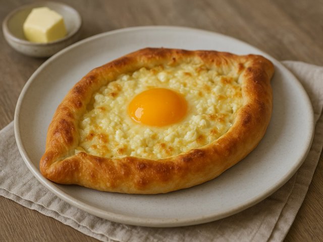 Khachapuri (Georgian Cheese-Filled Bread)