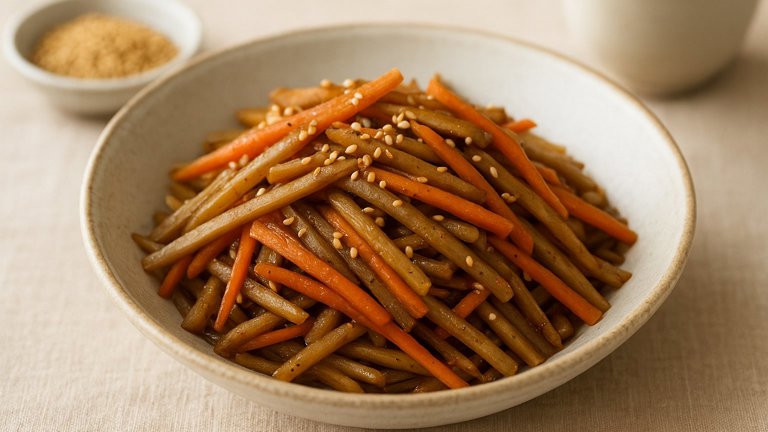 Kinpira Gobo (Japanese Braised Burdock And Carrots)