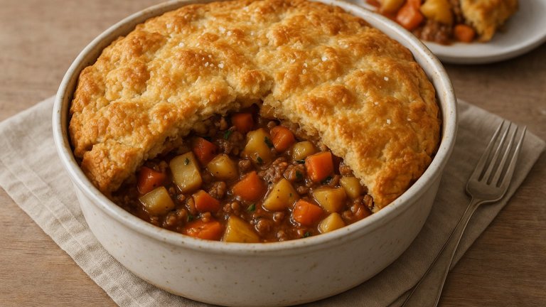 LAMB AND ROOT Vegetable Potpie WITH LEAF LARD Biscuit Crust
