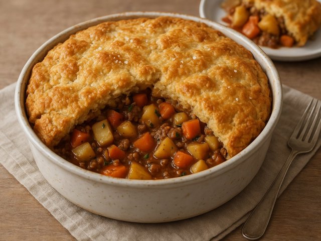 LAMB AND ROOT Vegetable Potpie WITH LEAF LARD Biscuit Crust